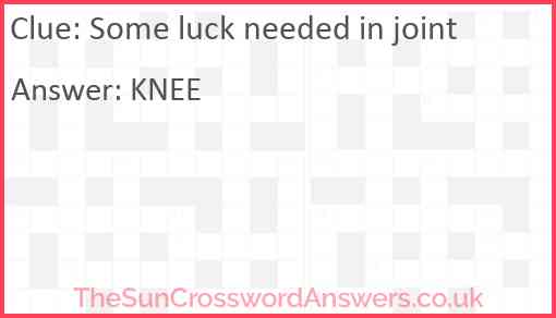 Some luck needed in joint Answer