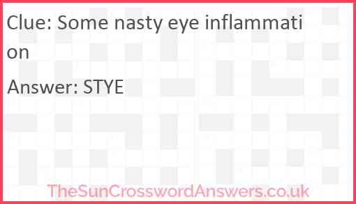 Some nasty eye inflammation Answer