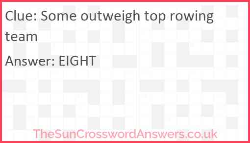 Some outweigh top rowing team Answer