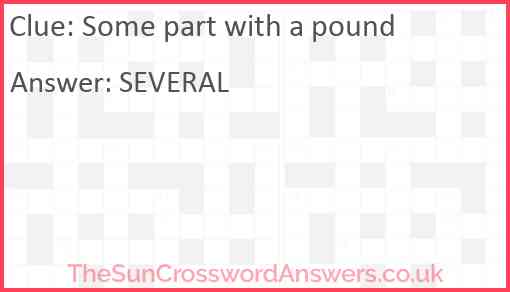 Some part with a pound Answer