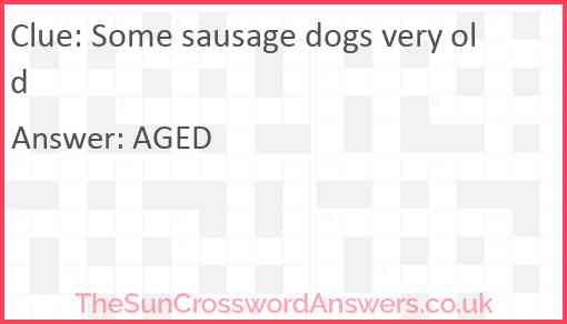 Some sausage dogs very old Answer