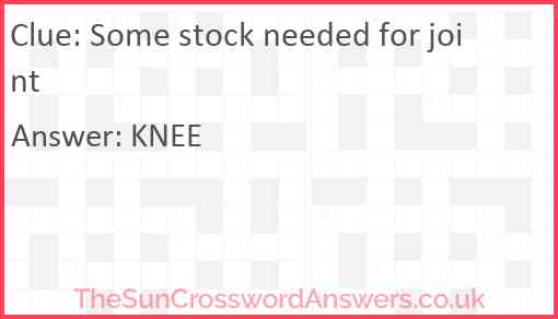 Some stock needed for joint Answer