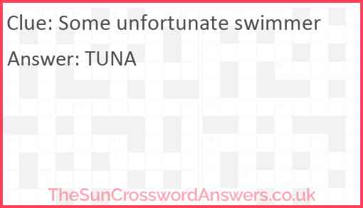 Some unfortunate swimmer Answer
