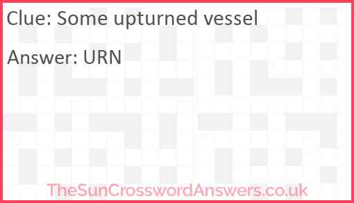 Some upturned vessel Answer