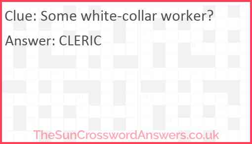 Some white-collar worker? Answer