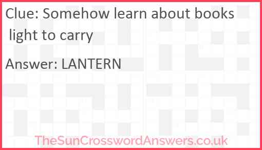 Somehow learn about books light to carry Answer