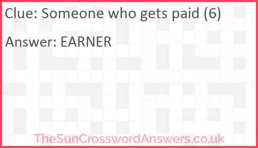 Someone who gets paid (6) Answer