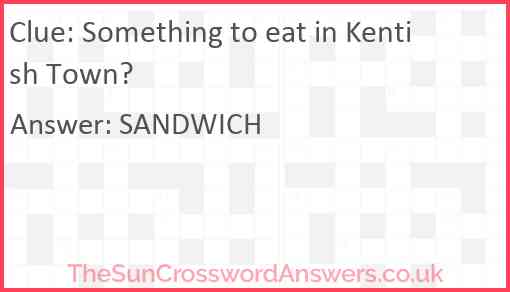 Something to eat in Kentish Town? Answer