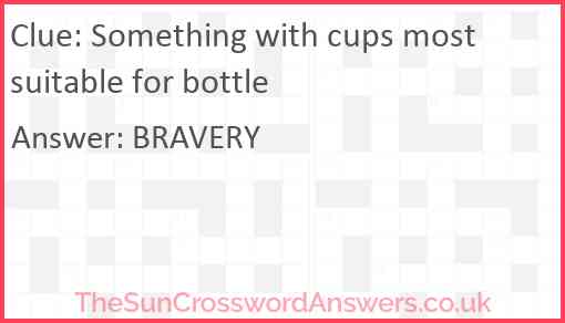 Something with cups most suitable for bottle Answer