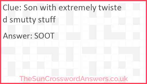 Son with extremely twisted smutty stuff Answer