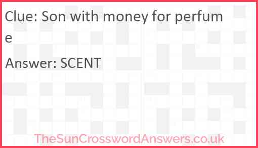 Son with money for perfume Answer