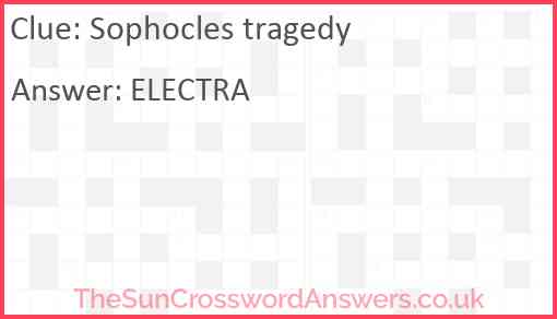 Sophocles tragedy Answer