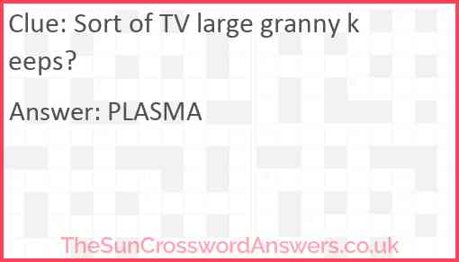 Sort of TV large granny keeps? Answer