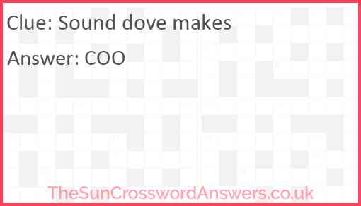 Sound dove makes Answer