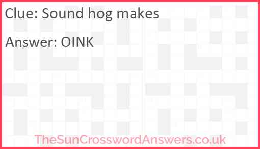 Sound hog makes Answer