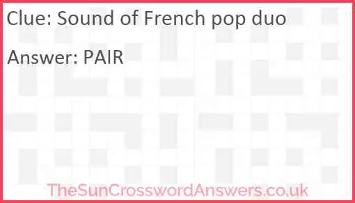 Sound of French pop duo Answer