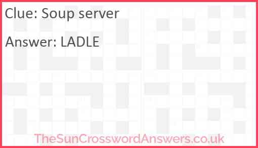 Soup server Answer