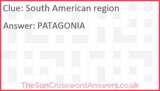 South American region Answer