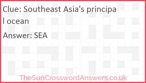 Southeast Asia's principal ocean Answer