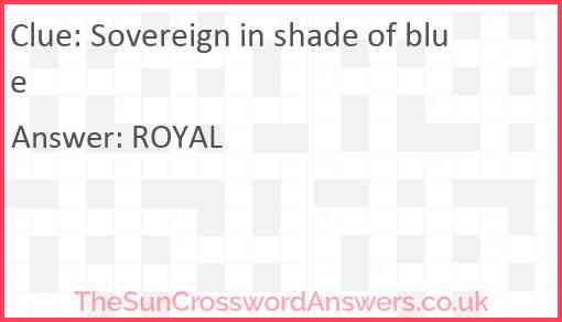 Sovereign in shade of blue Answer