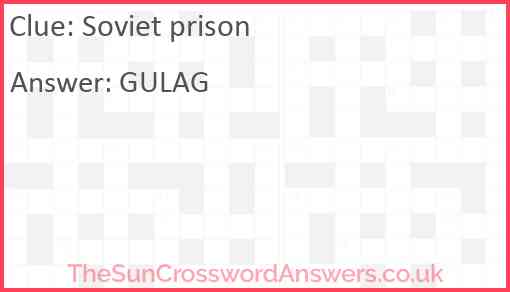 Soviet prison Answer