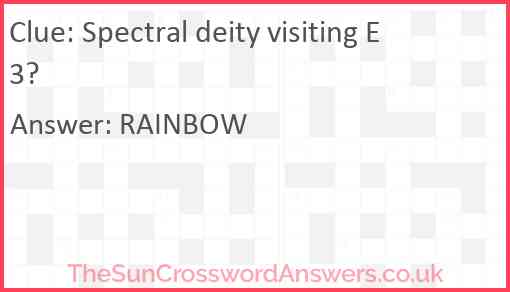 Spectral deity visiting E3? Answer