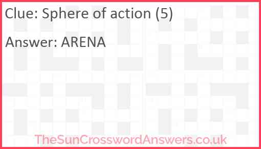 Sphere of action (5) Answer