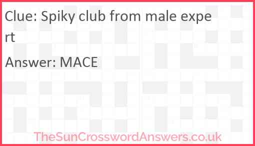 Spiky club from male expert Answer