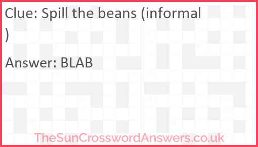 Spill the beans (informal) Answer