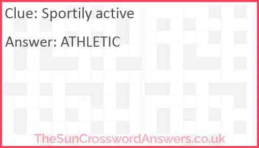 Sportily active Answer