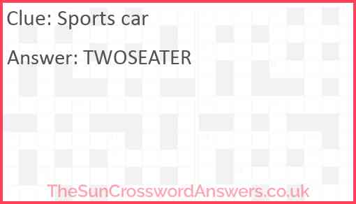 Sports car Answer