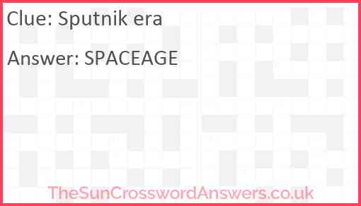 Sputnik era Answer