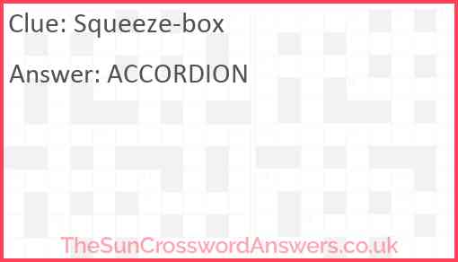 Squeeze-box Answer