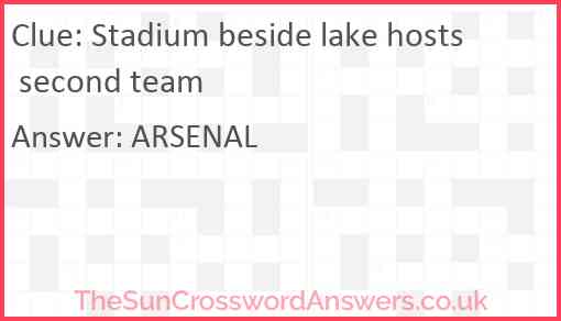 Stadium beside lake hosts second team Answer
