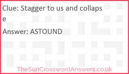 Stagger to us and collapse Answer