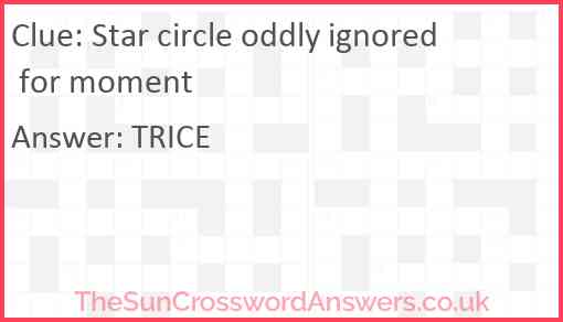 Star circle oddly ignored for moment Answer