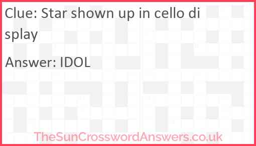 Star shown up in cello display Answer