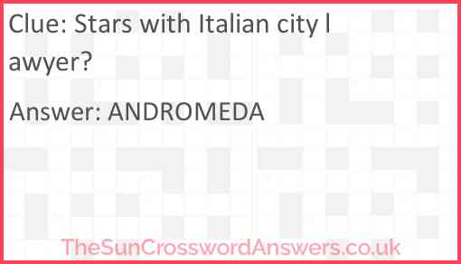 Stars with Italian city lawyer? Answer