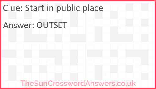 Start in public place Answer
