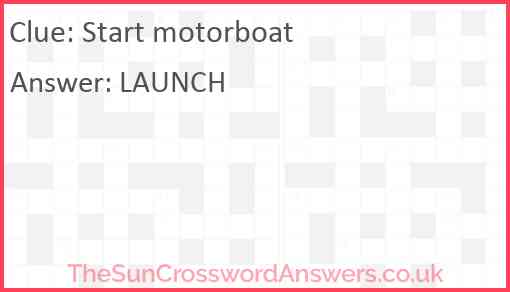 Start motorboat Answer