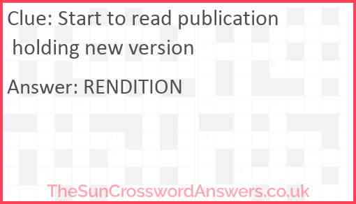 Start to read publication holding new version Answer