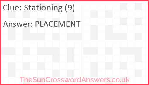 Stationing (9) Answer