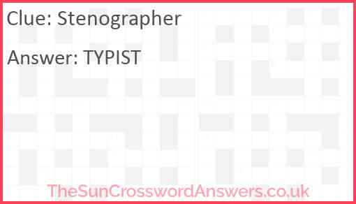 Stenographer Answer
