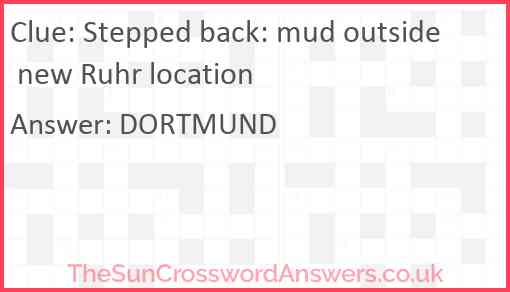 Stepped back: mud outside new Ruhr location Answer