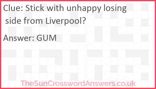 Stick with unhappy losing side from Liverpool? Answer
