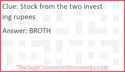 Stock from the two investing rupees Answer
