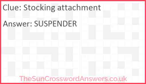 Stocking attachment Answer