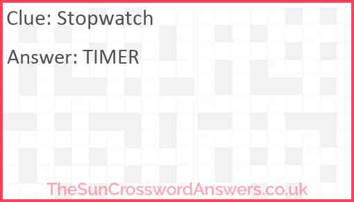 Stopwatch Answer