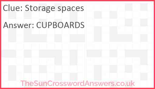 Storage spaces Answer