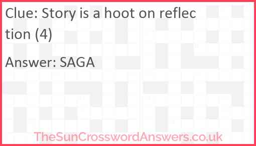 Story is a hoot on reflection (4) Answer